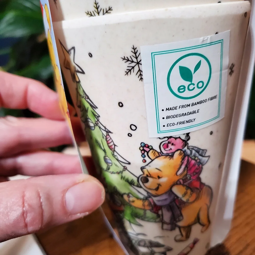 Disney Winnie the Pooh Christmas Bamboo Cups 4 pack